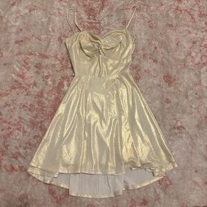 Lucy in the Sky Gold Mini Dress